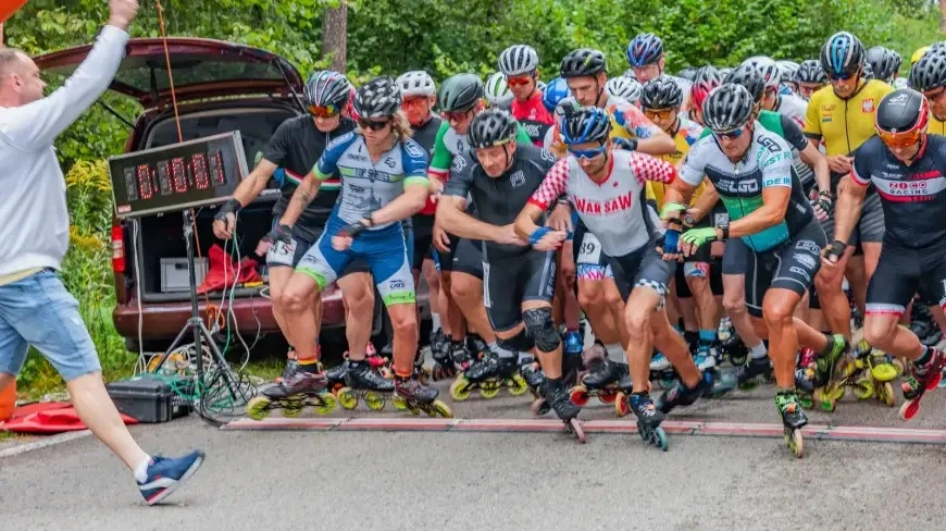 Na sportowo na Mazurach. Odbył się VI Mazurski Maraton Rolkowy