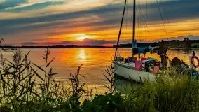 Zachód nad jeziorem Kisajno, sierpień 2021 r. - zdjęcie 1