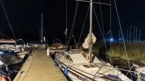 Zdjęcia nocne portu w Wierzbie przy jeziorze Bełdany - zdjęcie 21