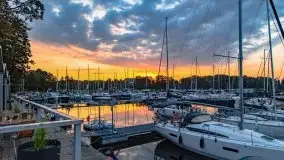 Wschód słońca w Stanicy Wodnej Stranda, sierpień 2021 r. - zdjęcie 15