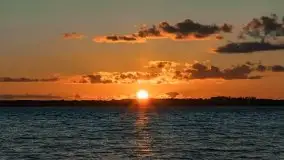 Zachód słońca nad jeziorem Dargin, wrzesień 2021 - zdjęcie 1