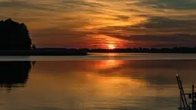 Ognisty zachód przy porcie Ognisty Ptak, jezioro Święcajty - zdjęcie 16