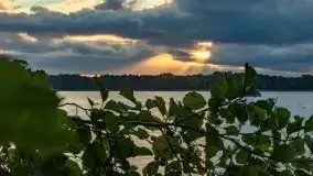 Zachód słońca nad jeziorem Dobskim, wrzesień 2021 r. - zdjęcie 10