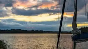 Zachód słońca nad jeziorem Dobskim, wrzesień 2021 r. - zdjęcie 22