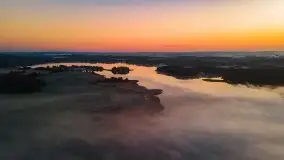 Październikowy wschód słońca, mgły i szron - zdjęcie 18