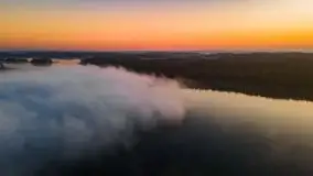 Październikowy wschód słońca, mgły i szron - zdjęcie 9