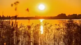 Zachód słońca nad jeziorem Kruklin, październik 2021 - zdjęcie 1