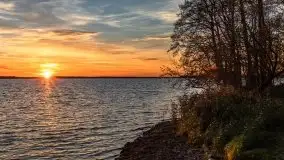 Zachód słońca nad jeziorem Dargin, październik 2021 - zdjęcie 25