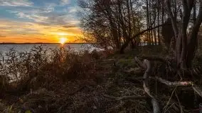 Zachód słońca nad jeziorem Dargin, październik 2021 - zdjęcie 20