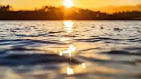 Zachód słońca nad jeziorem Tajty, widoczny z Pięknej Góry - zdjęcie 17