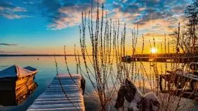 Grudniowy wschód słońca nad jeziorem Niegocin - zdjęcie 26