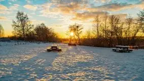 Grudniowy wschód słońca nad jeziorem Niegocin - zdjęcie 58