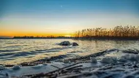 Zachód słońca nad jeziorem Święcajty, grudzień 2021 r. - zdjęcie 4