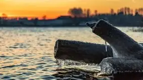 Zachód słońca nad jeziorem Święcajty, grudzień 2021 r. - zdjęcie 15