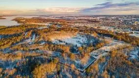 Wschód słońca nad jeziorem Niegocin, krzyż św. Brunona - zdjęcie 4