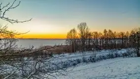 Wschód słońca nad jeziorem Niegocin, krzyż św. Brunona - zdjęcie 17