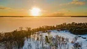 Wschód słońca nad jeziorem Niegocin, krzyż św. Brunona - zdjęcie 18