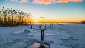 Wschód słońca nad jeziorem Łabap w Radziejach - zdjęcie 30