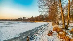 Styczniowy zachód słońca nad jeziorem Święcajty, 2022 r. - zdjęcie 28