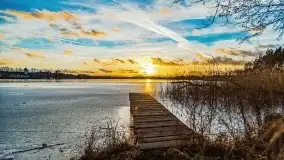 Zachód słońca nad jeziorem Bocznym, styczeń 2022 - zdjęcie 7