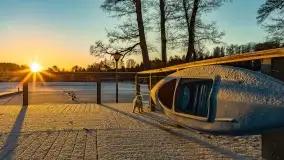 Wschód słońca w Strandzie nad jeziorem Kisajno - zdjęcie 1