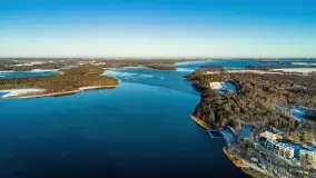 Wschód słońca nad Giżyckiem i jeziorami Niegocin i Kisajno z drona - zdjęcie 21