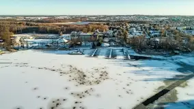 Wschód słońca nad Giżyckiem i jeziorami Niegocin i Kisajno z drona - zdjęcie 48