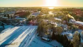 Wschód słońca nad Giżyckiem i jeziorami Niegocin i Kisajno z drona - zdjęcie 44