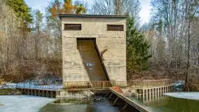 Jaz walcowy na kanale mazurskim, śluza Guja Piaski - zdjęcie 1