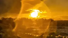 Zachód słońca nad jeziorem Niegocin, Bystry, luty 2021 - zdjęcie 51