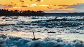 Zachód słońca nad jeziorem Niegocin, Bystry, luty 2021 - zdjęcie 11