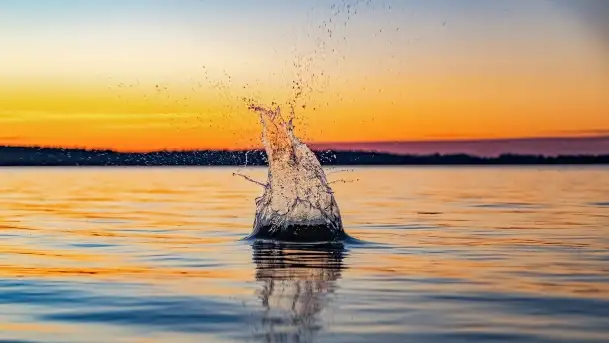 Jezioro Kisajno po zachodzie słońca, luty 2022 r. - zdjęcie 11