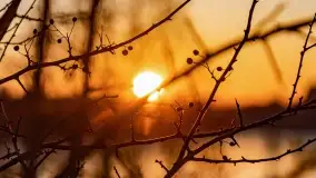 Zachód słońca nad grodziskiem Święta Góra i jeziorem Wojnowo, luty 2022 r. - zdjęcie 40