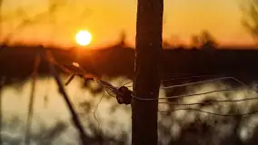 Zachód słońca nad grodziskiem Święta Góra i jeziorem Wojnowo, luty 2022 r. - zdjęcie 29