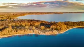 Zachód słońca nad jeziorem Kirsajty, marzec 2022 r. - zdjęcie 9