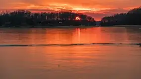 Marcowy zachód słońca nad jeziorem Kisajno - zdjęcie 11