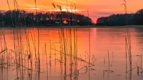 Marcowy zachód słońca nad jeziorem Kisajno - zdjęcie 36