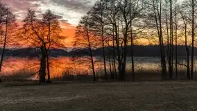 Marcowy zachód słońca nad jeziorem Kisajno - zdjęcie 59