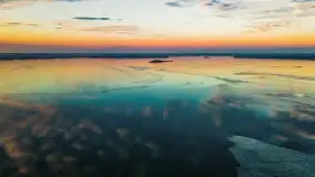 Zachód słońca nad jeziorem Dobskim, marzec 2022 r. - zdjęcie 20