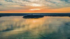 Zachód słońca nad jeziorem Dobskim, marzec 2022 r. - zdjęcie 25