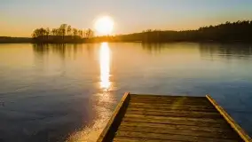 Zachód słońca nad jeziorem Krzywa Kuta - zdjęcie 4