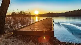 Zachód słońca nad jeziorem Krzywa Kuta - zdjęcie 1