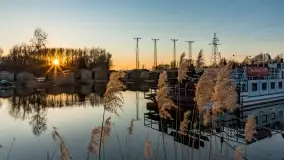 Garażowy zachód nad rzeką Pisa w Piszu - zdjęcie 1