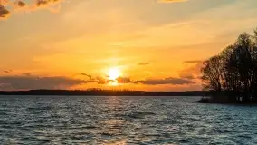 Zachód słońca nad jeziorem Dargin, przystań u Mielnika - zdjęcie 11