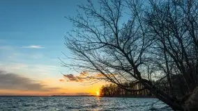 Zachód słońca nad jeziorem Dargin, przystań u Mielnika - zdjęcie 14