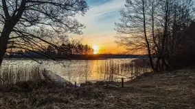 Wschód słońca przy wyspie Wydmińskiej, kwiecień 2022 r. - zdjęcie 7