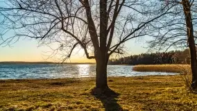 Zachód słońca nad jeziorem Dejguny, marzec 2022 r. - zdjęcie 10