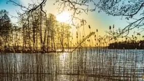 Zachód słońca nad jeziorem Dejguny, marzec 2022 r. - zdjęcie 1