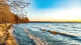 Zachód słońca nad jeziorem Dargin, marzec 2022 r. - zdjęcie 36