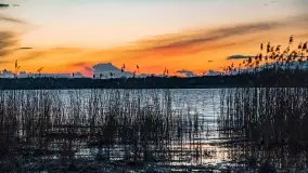 Zachód słońca nad jeziorem Stręgiel - zdjęcie 39